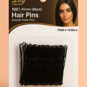 Lily Collection 45mm Black Hair pins